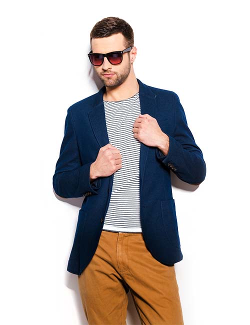 Blue Jacket Stripe Tee BYMAUDM